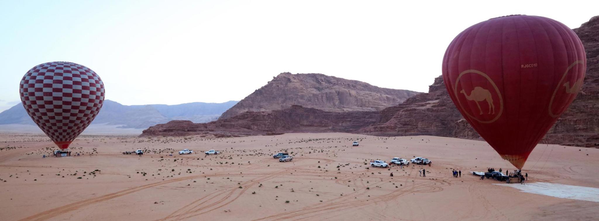 Balloon Flight in the Desert Silence